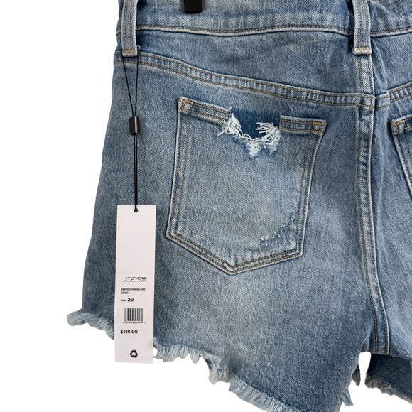 Joe's Jeans Blue Distressed Jean Shorts Casual Summer Style - Picture 6 of 10